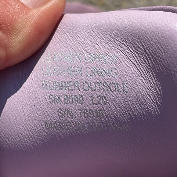 Tory Burch Snow White / Lilac Nylon /Calf Leather suede Tory Sneaker Size 5 NEW - Picture 8 of 12